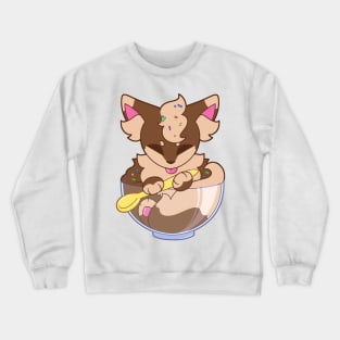 Chocolate Ice Cream Fox Crewneck Sweatshirt